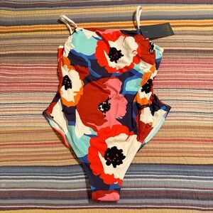 Cache Coeur Poppy Maternity One Piece Swimsuit Floral Multicolor UPF50 Size L